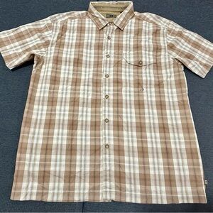 Men's REI Brown Plaid Shirt